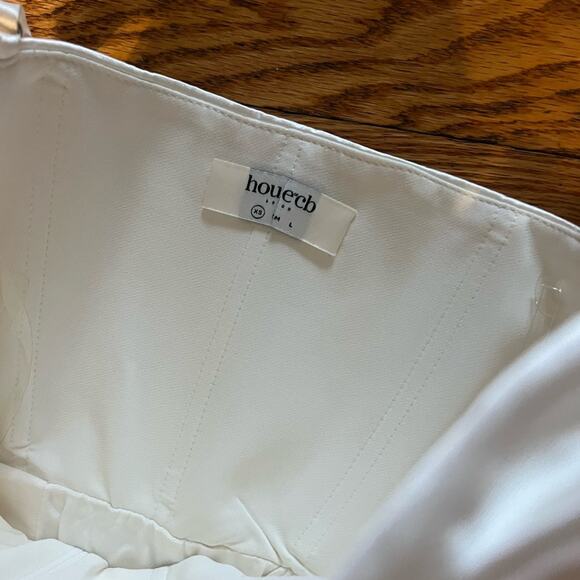 House of CB Reva Satin Gathered Corset Gorgeous Dress Ivory Size XS NEW - Picture 6 of 6